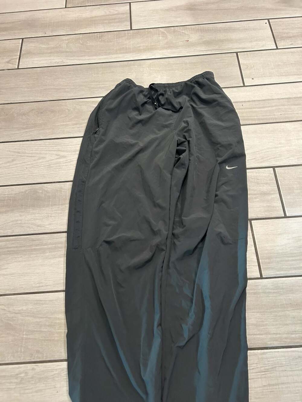 Nike Dri-FIT Track Pants Size L Black Running Athletic Zip Pockets